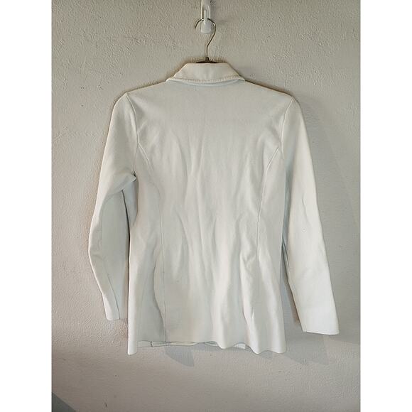 Lauren Ralph Lauren Women’s WhiteSolid 3 Button Blazer Jacket Blue Size Medium S - Picture 5 of 5